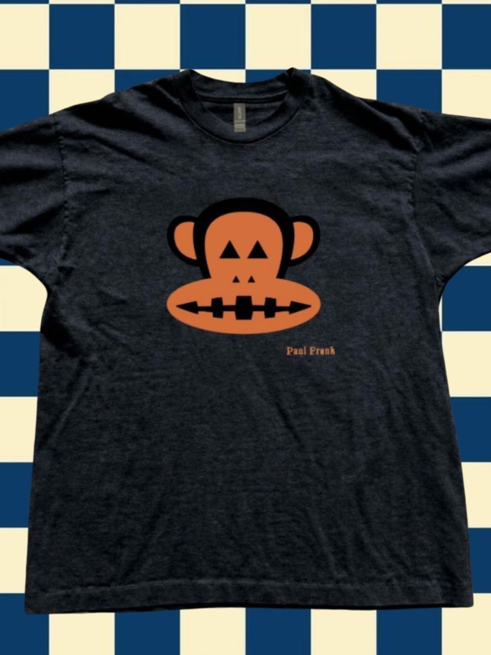 Gildan Black Short-Sleeve Tee with Paul Frank Monkey Face Graphic